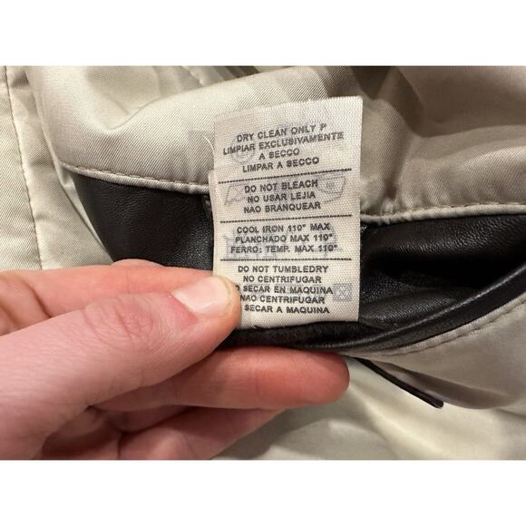 Longhi Men's Brown Coat Full Zip Coat Leather Trim EU 50 - Picture 11 of 11